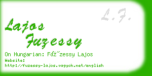 lajos fuzessy business card